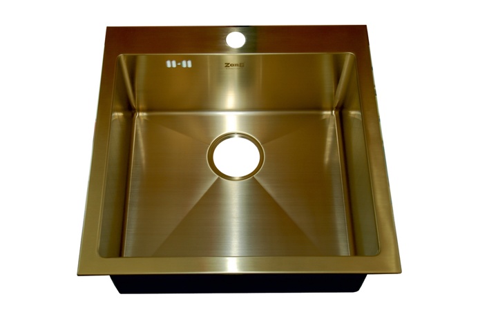 Кухонная мойка ZorG INOX RX-5151 GOLD  - фото