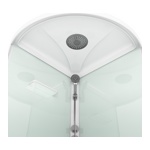 Душевая кабина DOMANI-SPA Simple 99 90*90*2180 прозрачное стекло / белые стенки с крышей- фото3