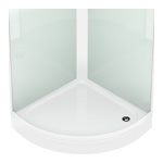 Душевая кабина DOMANI-SPA Simple 99 90*90*2180 прозрачное стекло / белые стенки с крышей- фото2